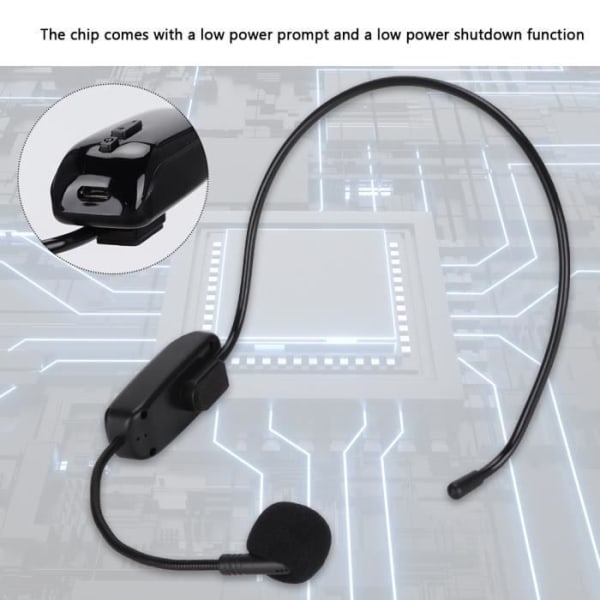 Mikrofon, høj styrke holdbar Stabil UHF Trådløs Mikrofon Headset Trådløs Mikrofon Mic til