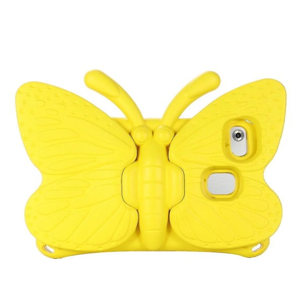 Butterfly Samsung Galaxy Tab A7 Lite 8.7 T220/t225 2021 Fodral, Barnvänligt, Eva Mjukt Skummaterial, Tjocka Fyra Hörn, Kameraskydd, Stötsäker Gul Yellow