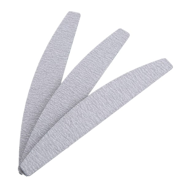 10-pack Halvmåne Zebra Nagelfil - 100/180 Grit Grey gray