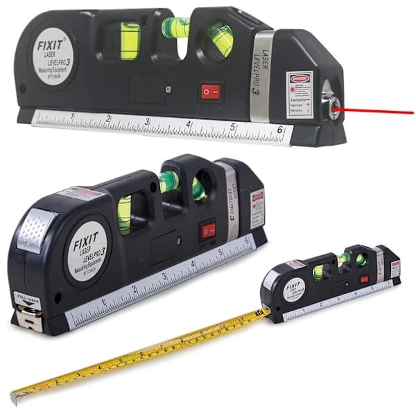 Fixit Laser Level Pro 3 - Laser Measure Black Svart