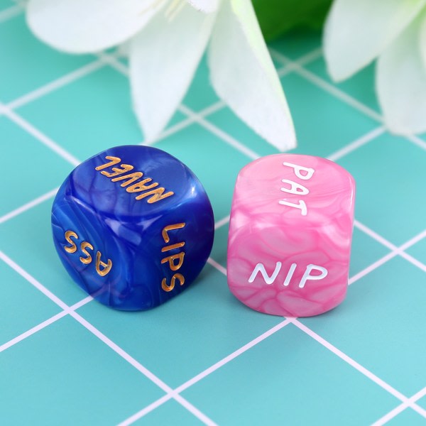 2pcs Acrylic Sides Sex Funny Love Dice Game Toy Erotic Adult Couple Date Party Gifts