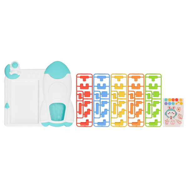 Ryska block staplar leksak Färgstarkt tänkande Träning Pedagogiska block Brain Teasers Toy Blue