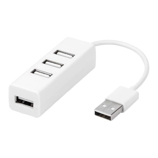 USB 2.0 Hub med 4 Porter - Hvit