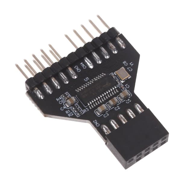 9-Pins USB HUB USB 2.0 Stik til RGB Lampe Fan Motherboard USB 9-Pins Interface Header Splitter 1 til 2 Forlængerkabel