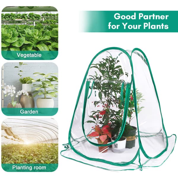 Mini Drivhus til Planter, PVC Drivhuse til Havearbejde, Regnbeskyttelse, Frostbeskyttelse, til Udendørs Planter, Solrum
