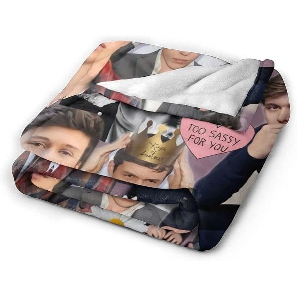 Nick Robinson Pehmeä ja mukava lämmin fleece-peitto sohvalle, sängylle, toimistokäyttöön, sängylle, sohvalle, pehmeä ja pörröinen plyysipeitto - c596 50x40in 125x100cm