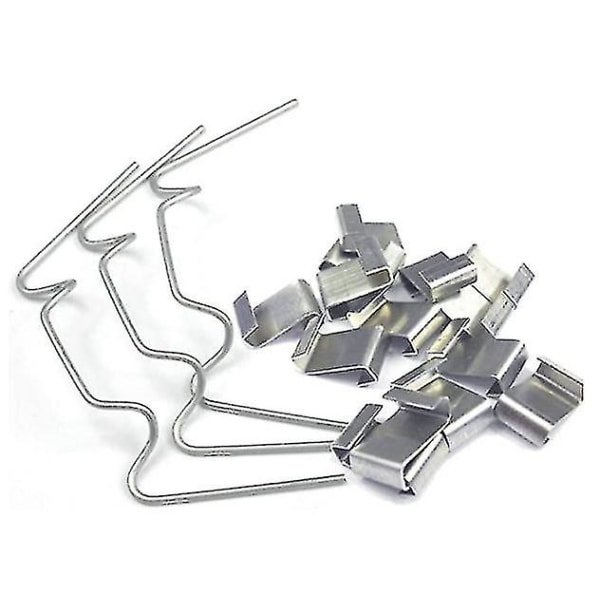 Drivhusglassklemmer Glasskivefiksering Rustfritt stål Overlapping Hagepleie 50 stk W+z klemmer