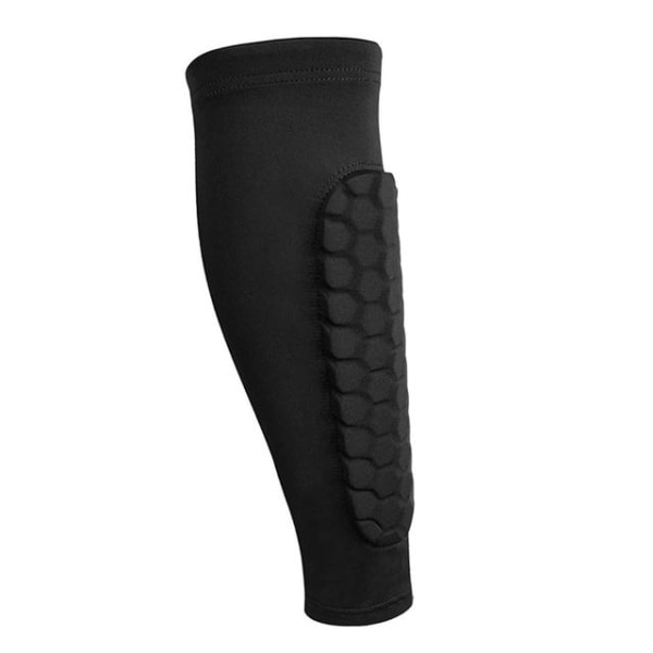 1 st Honeycomb Fotbollsskydd Benskydd Sport Leggings Svart L Black L