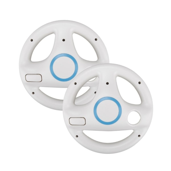 Produkter Ratt for Nintendo Wii Motion Plus fjernkontroll (2-pakning) Ideell for Mario Kart Racing-kjørespill, hvit