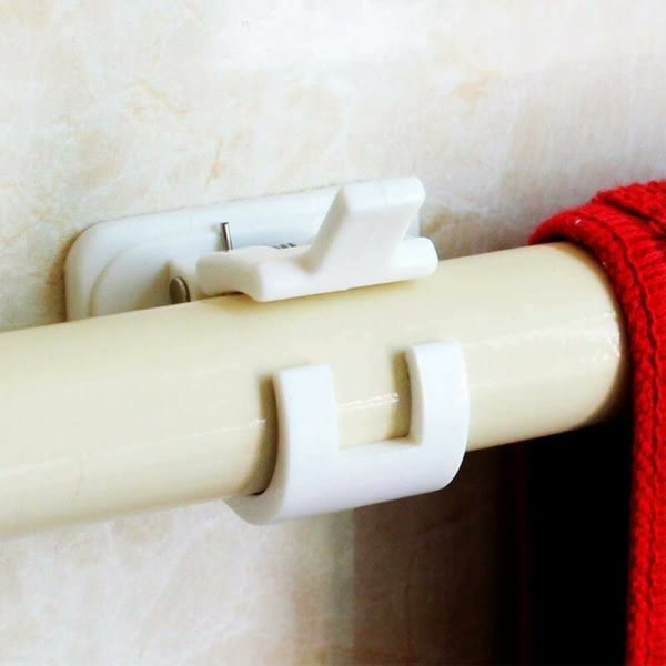 4 stycken gardinstångsfästen, självhäftande väggkrokar, till