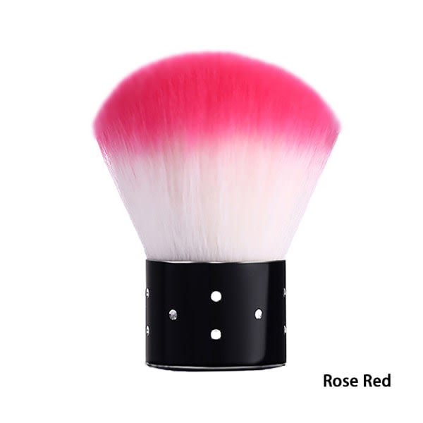 Soft Nail Cleaner Brush Mini Dust Remove Cleaning Brush Nail Ar Rose red onesize Rose red onesize