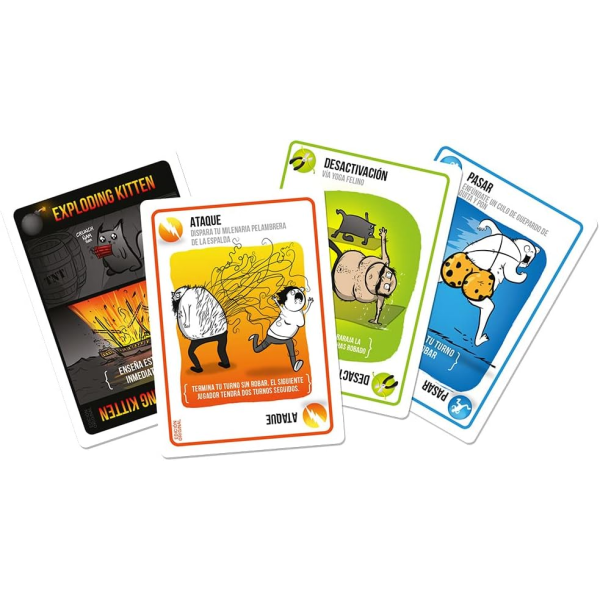 Exploding Kittens - Kortspil på spansk, 7+ år - EKIEK01ES