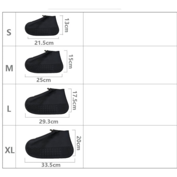 Vattentäta skoöverdrag - Återanvändbara skoöverdrag i silikon m