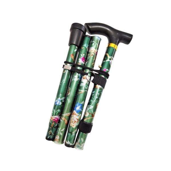 1/2/3 Foldbar Vandrestav Justerbar 5-sektioner Håndcampingstav Grøn 84-93cm 1Sæt