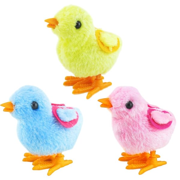 3:a upprullningsleksaker Påskleksak Upprullning Hoppande kyckling plyschkycklingar Leksaker Festgynnar leksak för barn (slumpmässig färg) 3st