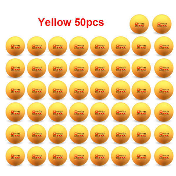 10/50 kpl Pingispallo 3 tähteä Kilpailun harjoittelupallot P Keltainen 50 kpl Yellow 50PCS