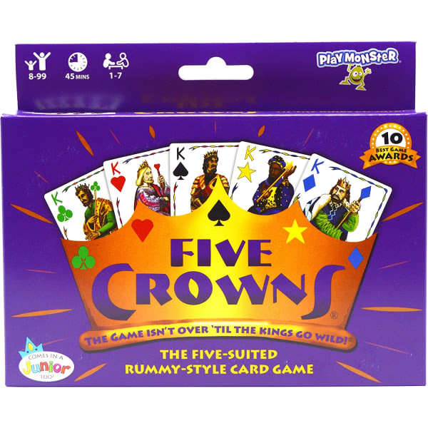Five Crowns Junior Card Game-Ett kortspill for familievennlige brädspel for voksne og barn