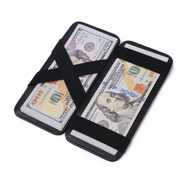 PU-plånbok Krokodilmönster ID Bankkreditkortshållare Protecto Black