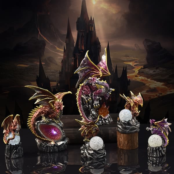 Fargeskiftende lavaharpiks base drage statue luminescerende hellig Dr A8 onesize A8 onesize