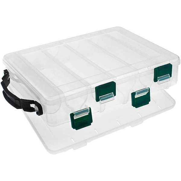 Transparent låseboks, vanntett fiskeutstyrsboks, 12 rom Forvaringsboks for fiskeutstyr Tilbehør Pxcl