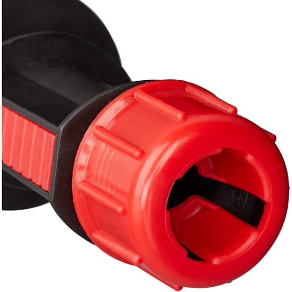 Parasolholder, Sort Base, Skruestøtte, Jordanker, 19-32 mm Diameter, Camping, Strand, Rød