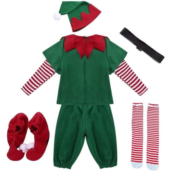 Julset Kläder Juldräkt Halloweenfest Finklänning för pojke 5 st 2-18 år gammal, 100 cm
