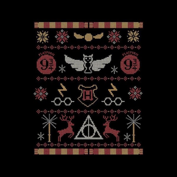 Harry Potter Juleplatform Nine And Three Quarters Herre T-Shirt Large