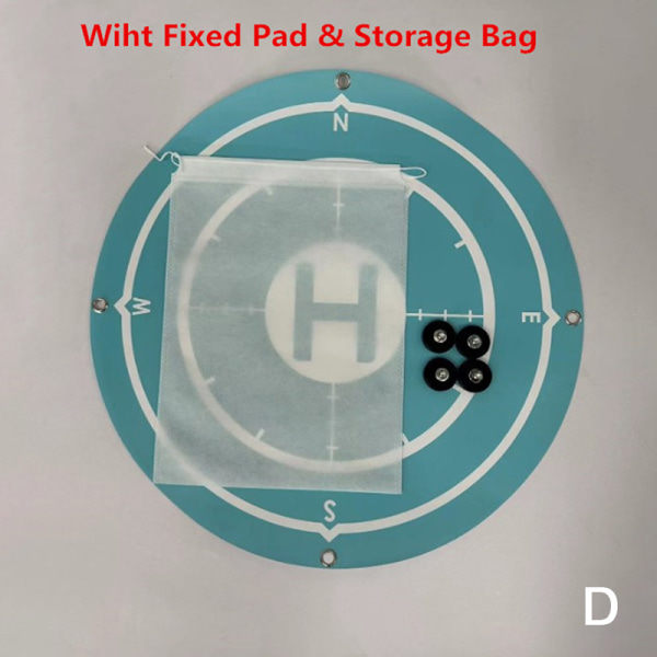 60CM Drone Landing Pad Vikbar Drone Portable Drone Landin Blå F Blue F