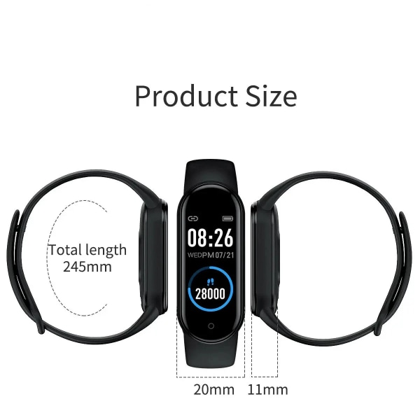 3 kpl ranneketta Mi Band 7 6 5 4 3 -rannekkeelle Xiaomi Mi Band Rem Silikoni Sport Vaihtohihna Älykello Tarvikkeet musta 3 kpl black 3PCS Mi band 4