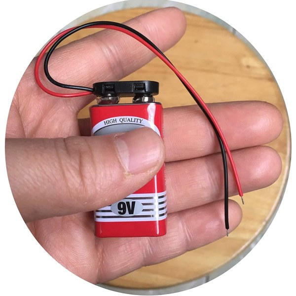 5 stk. 9V batterisnap-stik 9 volt batteriklemmer Kontaktspænde Plasthus, T-type