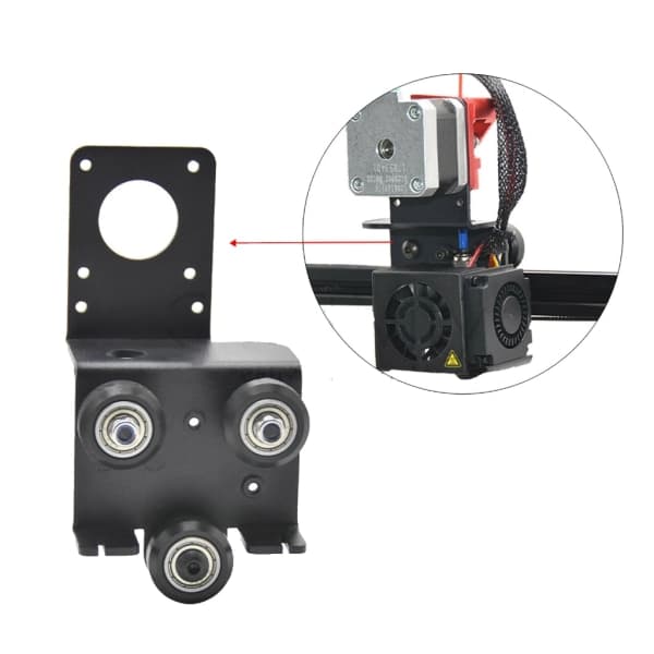 3D-printerdel til Ender-3 Hotend Extruder Bagplade med Remskive 1