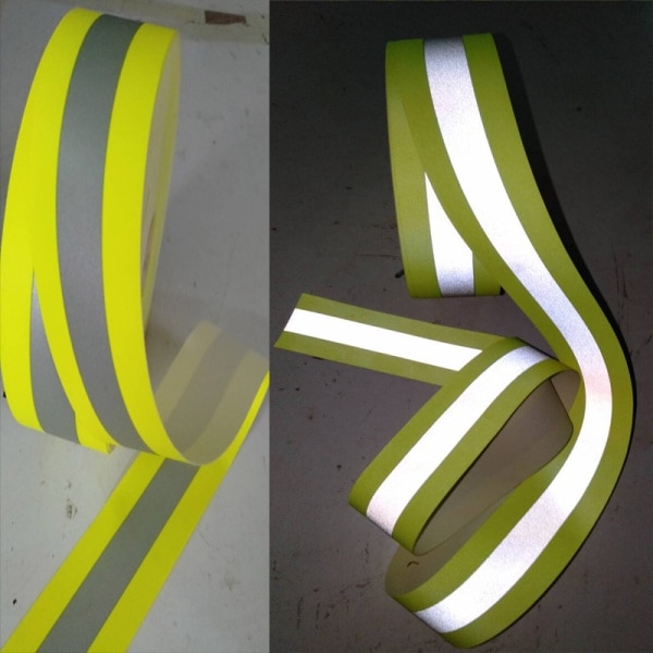 Silversy Reflekterende Tape til Sikkerhedstøj Trim Bånd Grøn 2\" x 3,3 fod