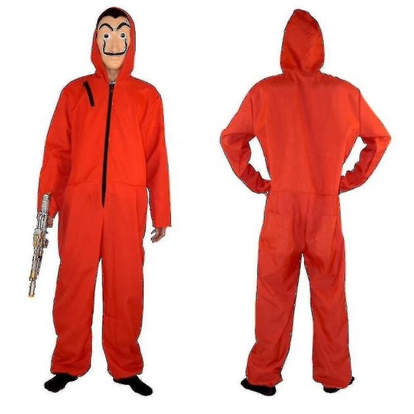 Barn Salvador Dali La Casa Kostym Money Heist Jumpsuit+ Facepiece Cosplay-1 150cm 130cm