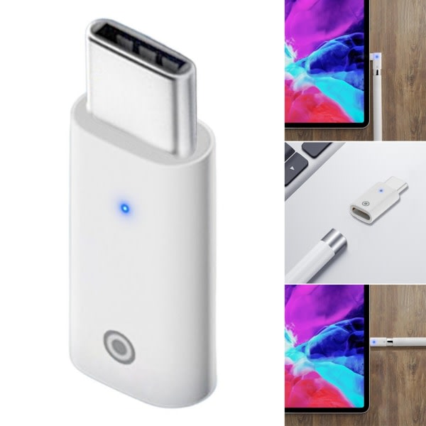 1 stk. Albue Ret USB C Han til Lightning Hun Adapter Type C Opladningskabel Adapter til 1. generation Pen null - Ret hoved