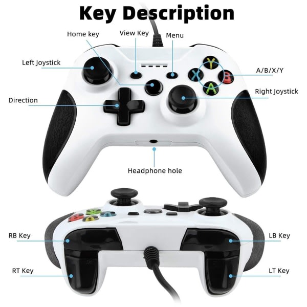 Mekanisk Knapstyringsudskiftning til Xbox One S/One X/One Elite/Til PS3 Controller Trådløs Spilkonsol Sort