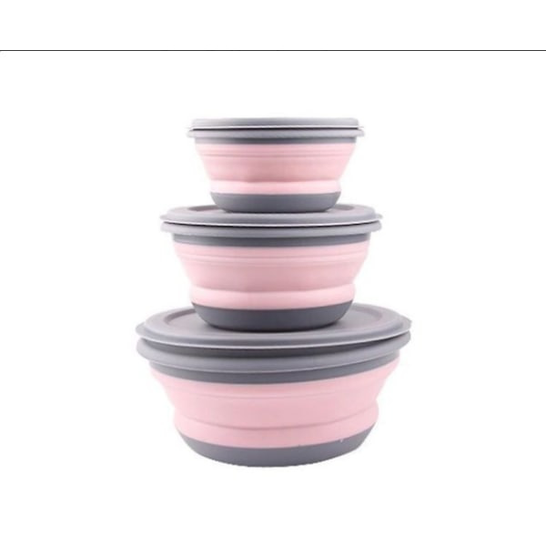 Hopfällbar skål Utomhus Camping Servis Set Lunchbox