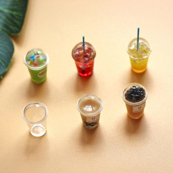 5 sett med mini-tilbehør Nøkkelringer DIY Øredobber mini kaffekopper Mini-smykker Mini huskopp pynt minikopper (2.1x1.4cm)