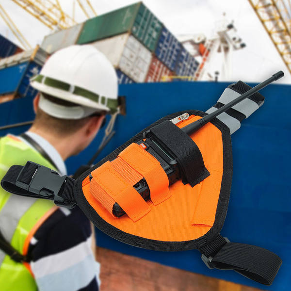 Radiosele Väska Front Pack Påse Hölster Case Svart