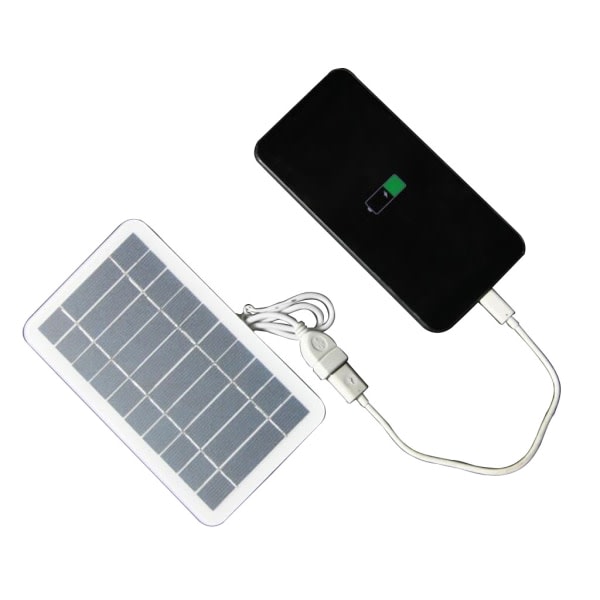 2W 5V Solpanel Husbil Bil Laddningsbatteri USB Laddningsport