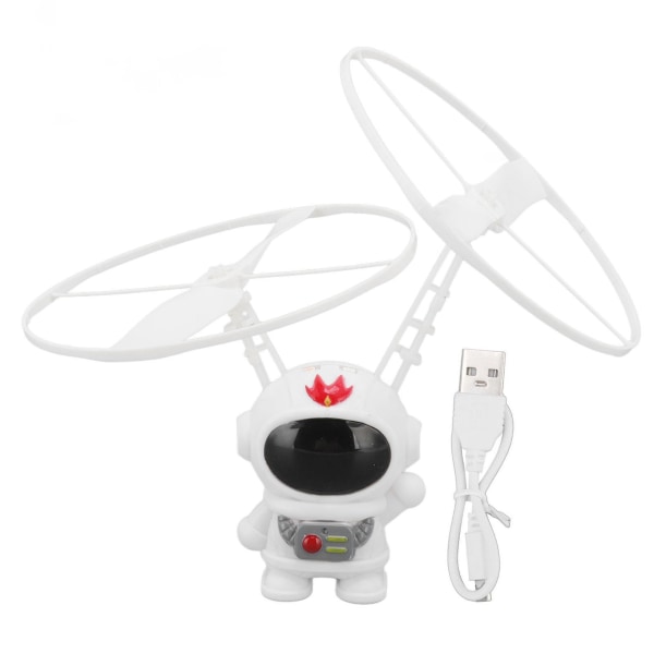 Astronautin induktiolentävä lelu Turvallinen vakaa muovinen älykäs levitaatio induktiohelikopterilelu valkoinen