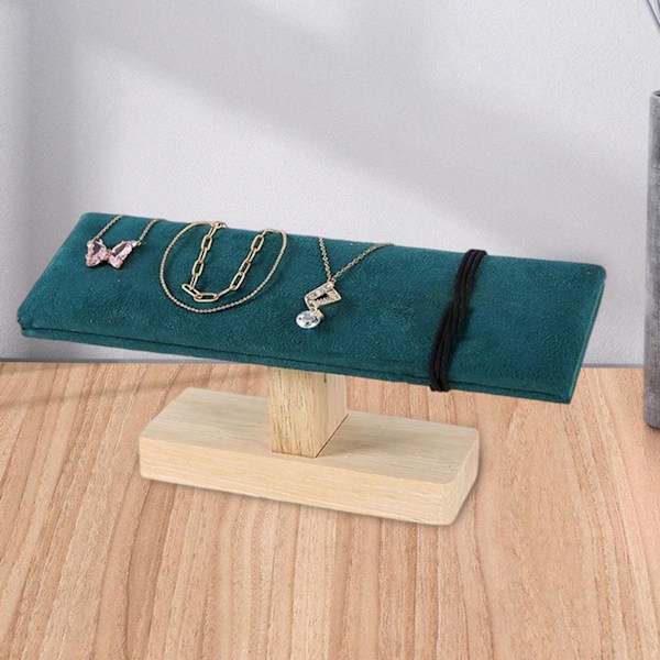1/2 Bärbar Klockdisplayställ Smyckestorn för Sovrum Grön 20 x 6 x 8cm
