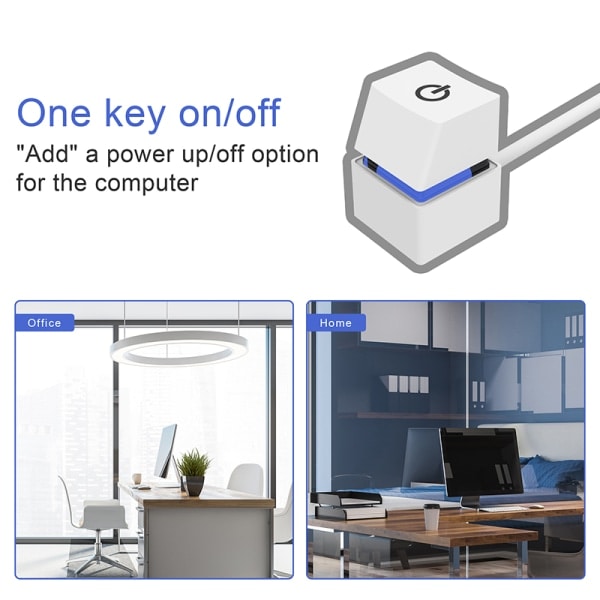 2M Farverige Lys Stationær Computer Power PC Bundkort Blå en one size