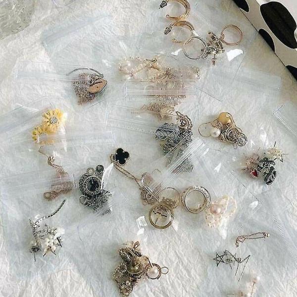 84 Gitter Transparent Bog / Antioxidant Smycken Ziplock Pose