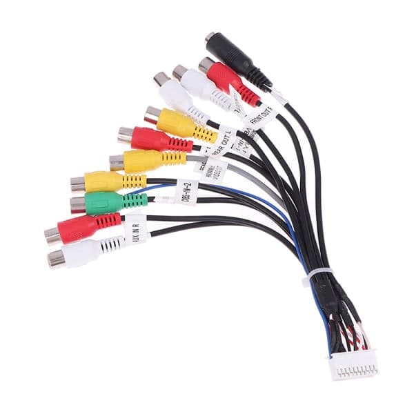 CDQ Biltilbehør RCA Udgangsledning Subwoofer Mikrofon Adapter