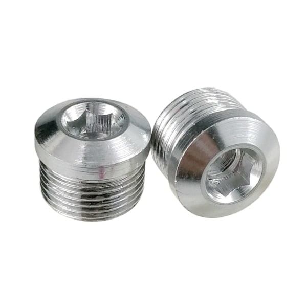 2 stk/sett Slitesterk CNC-deksel Sykkelpedal reparasjonsdeler Aluminium legering Sølv