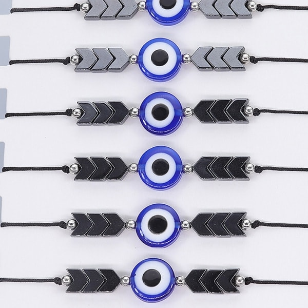 12st/ set Bohemia Armband Set Crystal Beads Evil Eye Armband E