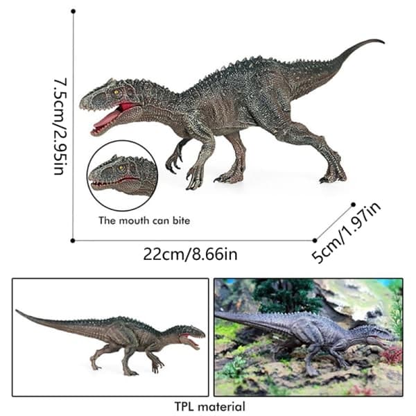 CDQ Indominus Rex med rörlig käke leksak barnmodell leksak