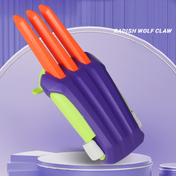 Morot 3D-utskrift Wolverines Claw Gravity Fidget Morotsleksaker H Orange