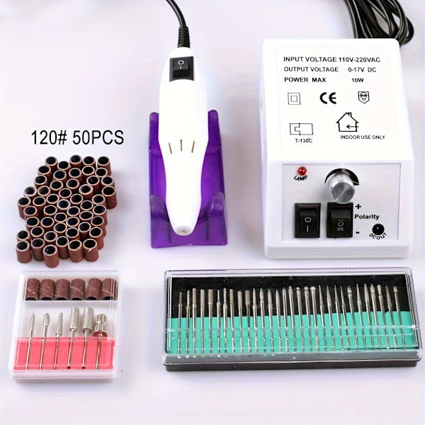 Elektrisk nagelfilsset med hög hastighet - Nagelfilsverktyg White