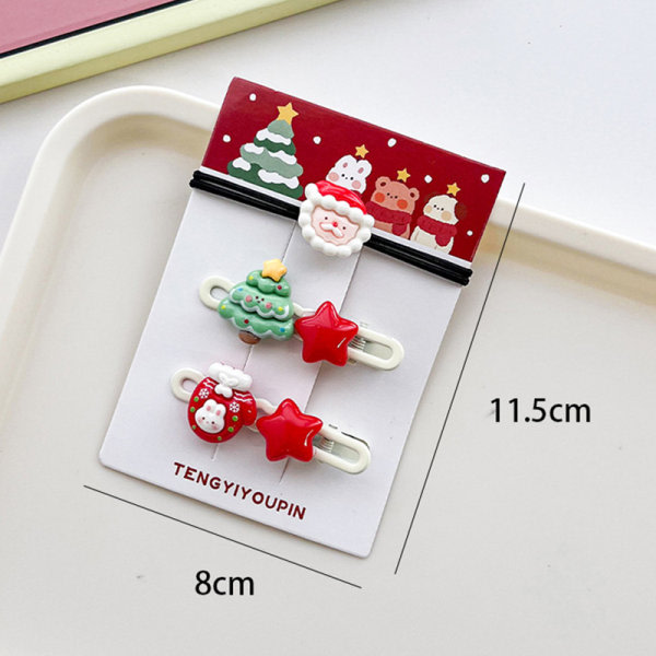 3 kpl/setti jouluhiusneulat hiuspanta naiset tyttö joulupukki S A5 one size A5 one size
